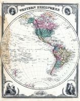 Hemisphere Map - Western, Indiana State Atlas 1876